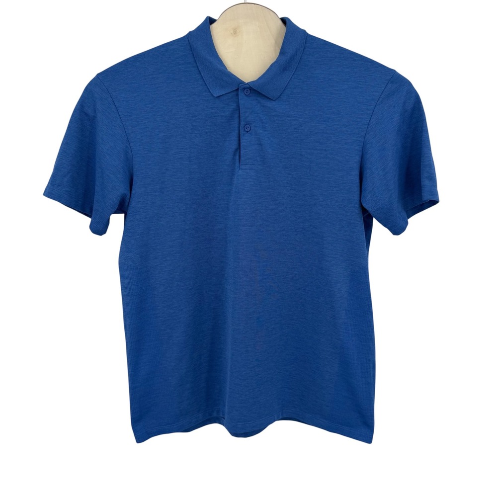 Uniqlo Polo Mens XL Blue Dry-Ex Short Sleeve Active Golf Shirt Preppy Athleisure